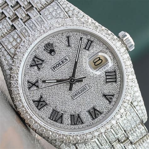 rolex with diamonds around the face|rolex full diamond watch.